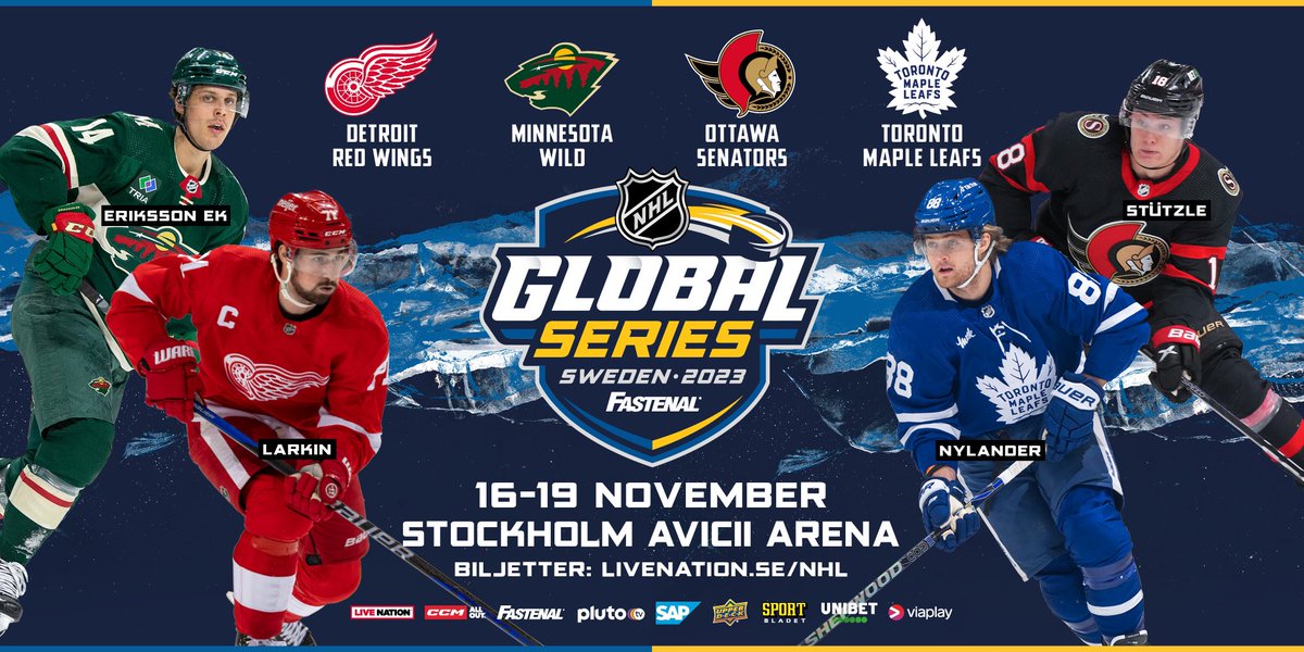 Missa inte NHL i Sverige! Biljetter från 650 kr finns kvar till första matchen: Detroit vs. Ottawa på torsdag! Passa på! Länk: livenation.se/NHL #NHL #NHLse