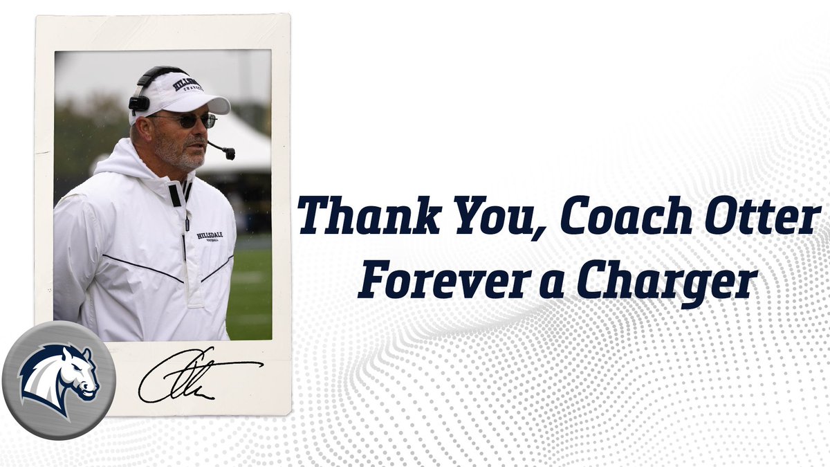 Hillsdale College Chargers (@hcchargers) on Twitter photo After 22 seasons as <a href="/Hillsdale_FB/">Hillsdale Football</a> head coach, Chargers legend Keith Otterbein announced his retirement on Monday. Longtime assistant Nate Shreffler will take over as head coach of the Hillsdale College football program. #ChargeOn
Release: hillsdalechargers.com/sports/fball/2… After 22 seasons as <a href="/Hillsdale_FB/">Hillsdale Football</a> head coach, Chargers legend Keith Otterbein announced his retirement on Monday. Longtime assistant Nate Shreffler will take over as head coach of the Hillsdale College football program. #ChargeOn
Release: hillsdalechargers.com/sports/fball/2…