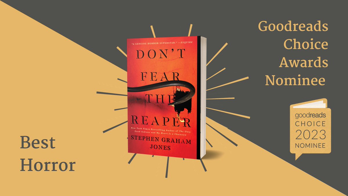wow, cool: Don't Fear the Reaper in with these high, high quality books and writers. honored. #GoodreadsChoice @Goodreads. goodreads.com/choiceawards/b…