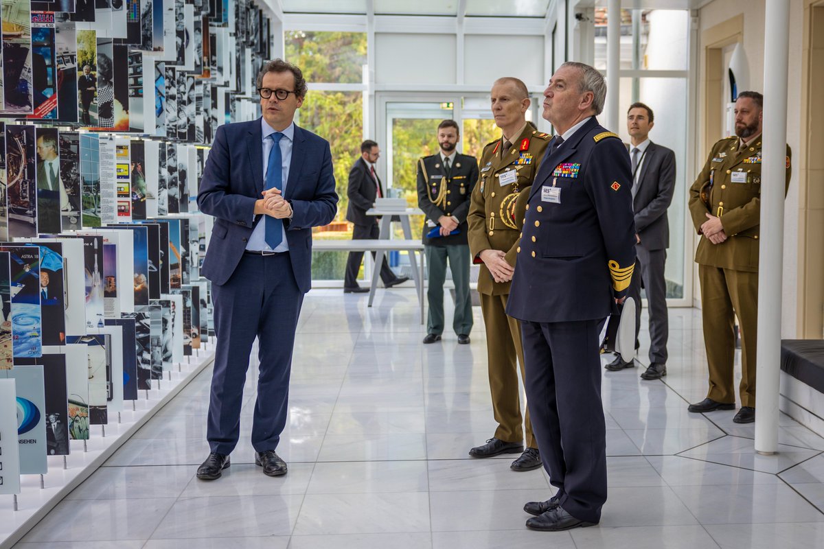 We were honoured to welcome the Chief of Defence of #Belgium Admiral Michel Hofman and #Luxembourg Chief of Defence General Steve Thull at our HQ in Luxembourg last week.

Security, performance and multi-orbit capabilities are the way forward to empowering European governments,