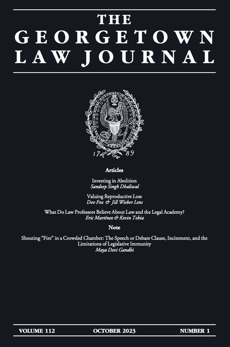 The first issue of Volume 112 is now available on our website! bit.ly/glj-vol-112-1