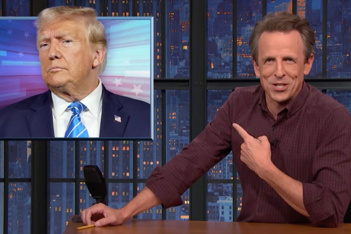 Do you agree with Seth Myers’ comments about former President Donald Trump?

“F—k this dipsh-t. Racist doofus thinks he can swoop in and set up a dictatorship in 2024 despite having, like, nine sets of handcuffs on him.

Trump dances on stage like a guy in a locker room who’s