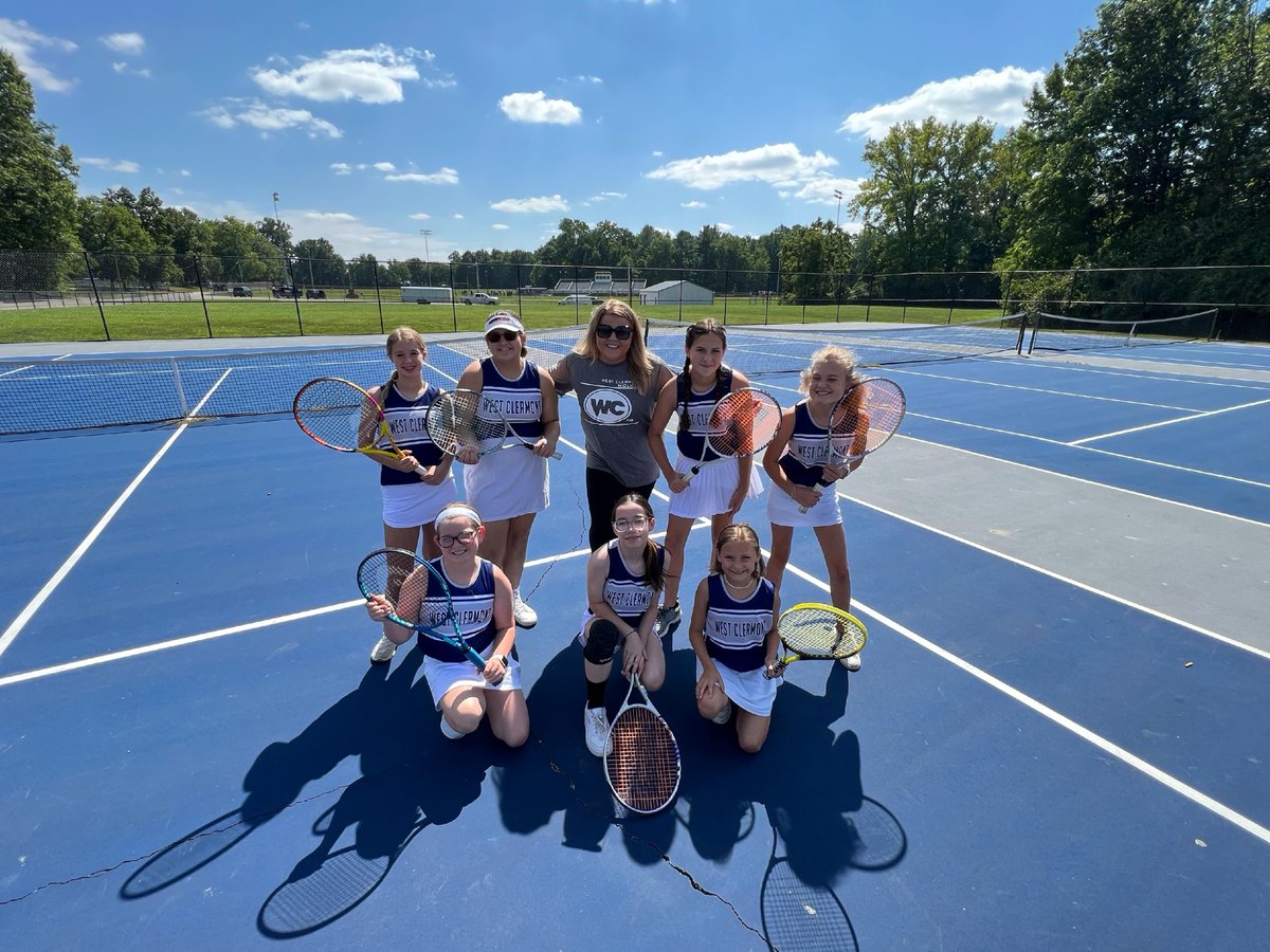 🎾 We just LOVE this news: The WCMS girls tennis team competed this season as a full team for the first time in West Clermont Middle School history! These Wolves laid the groundwork for future success in tennis and building a bright future! 👏 #WCconnects