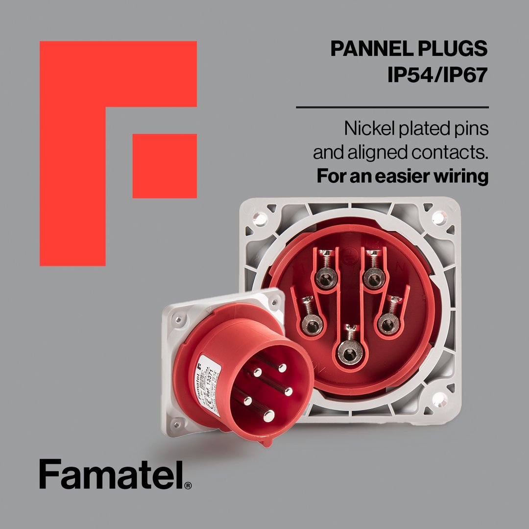 Famateluk's tweet image. Famatel UK‘s new Panel Plugs are here to redefine your connections. Now in IP54 &amp;amp; IP67 with nickel-plated pins and aligned contacts for seamless wiring  🔌⚡

Get ready to plug into excellence! 
#FamatelUK #PanelPlugs #EngineeringPerfection
