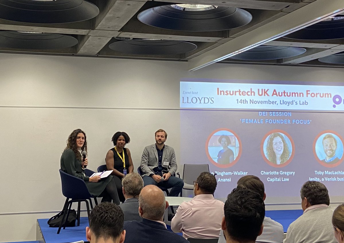 Insurtech UK (@insurtech_uk) on Twitter photo Great insights from our DEI Panel discussing the challenges and experiences of women getting into insurtech with Charlotte Gregory (<a href="/capitallawltd/">Capital Law</a>), Megan Bingham-Walker (<a href="/withanansi/">Anansi</a>) and Toby MacLachlan (<a href="/igniteinsurance/">Ignite Systems</a>). Great insights from our DEI Panel discussing the challenges and experiences of women getting into insurtech with Charlotte Gregory (<a href="/capitallawltd/">Capital Law</a>), Megan Bingham-Walker (<a href="/withanansi/">Anansi</a>) and Toby MacLachlan (<a href="/igniteinsurance/">Ignite Systems</a>).