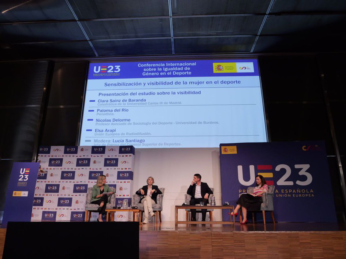 aecdeporte's tweet photo. Asistimos a la Conferencia Internacional sobre la Igualdad de Género en el Deporte.
Seguimos trabajando a favor de la igualdad y para priorizar el papel de las mujeres en las ciencias del deporte.
#EU2023ES @deportegob @miqueliceta #AECD https://t.co/ayjPAL2Ku4