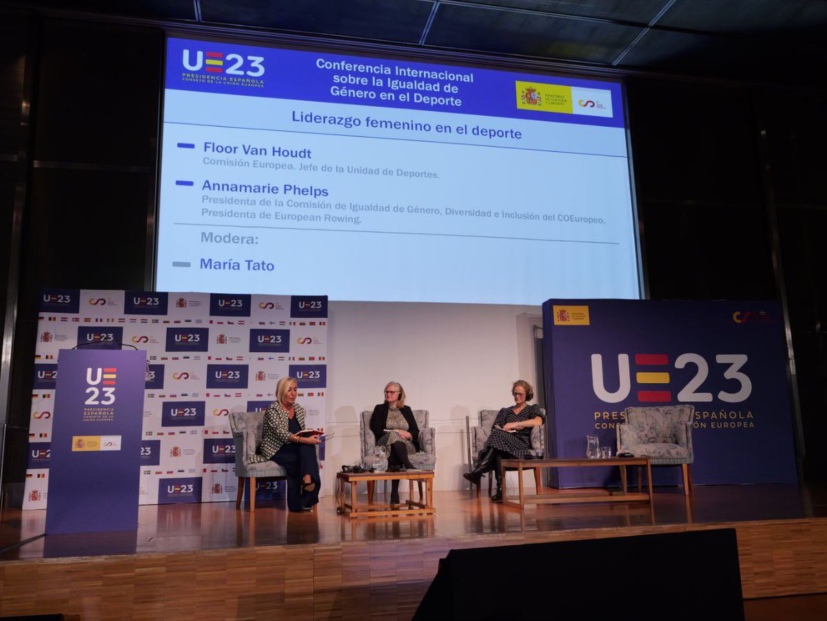 aecdeporte's tweet photo. Asistimos a la Conferencia Internacional sobre la Igualdad de Género en el Deporte.
Seguimos trabajando a favor de la igualdad y para priorizar el papel de las mujeres en las ciencias del deporte.
#EU2023ES @deportegob @miqueliceta #AECD https://t.co/ayjPAL2Ku4