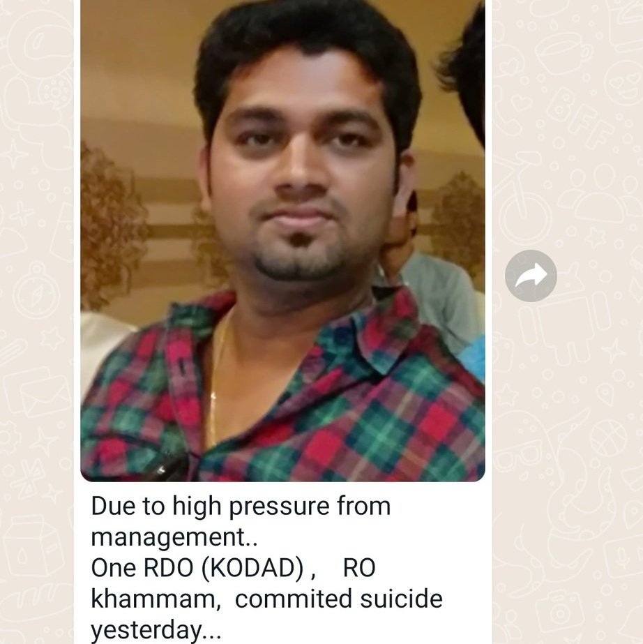 Heartbreaking news from Kodad Branch, Telangana! A young Rural Development Officer Mr G ashok Naik tragically committed suicide yesterday. Our thoughts are with his family & colleagues during this difficult time. There is a need to stop toxic culture & do mass recruitments across…