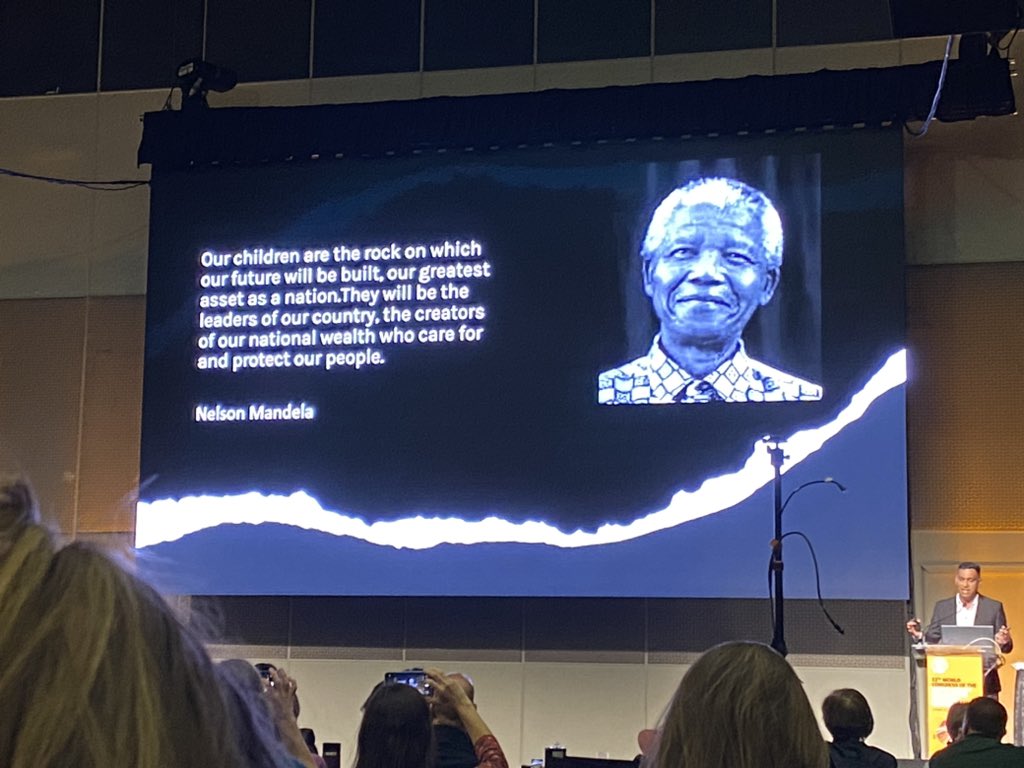 No surprises that #wspid2023 in Durban, South Africa opens with a quote from Nelson Mandela on how important children are in our world