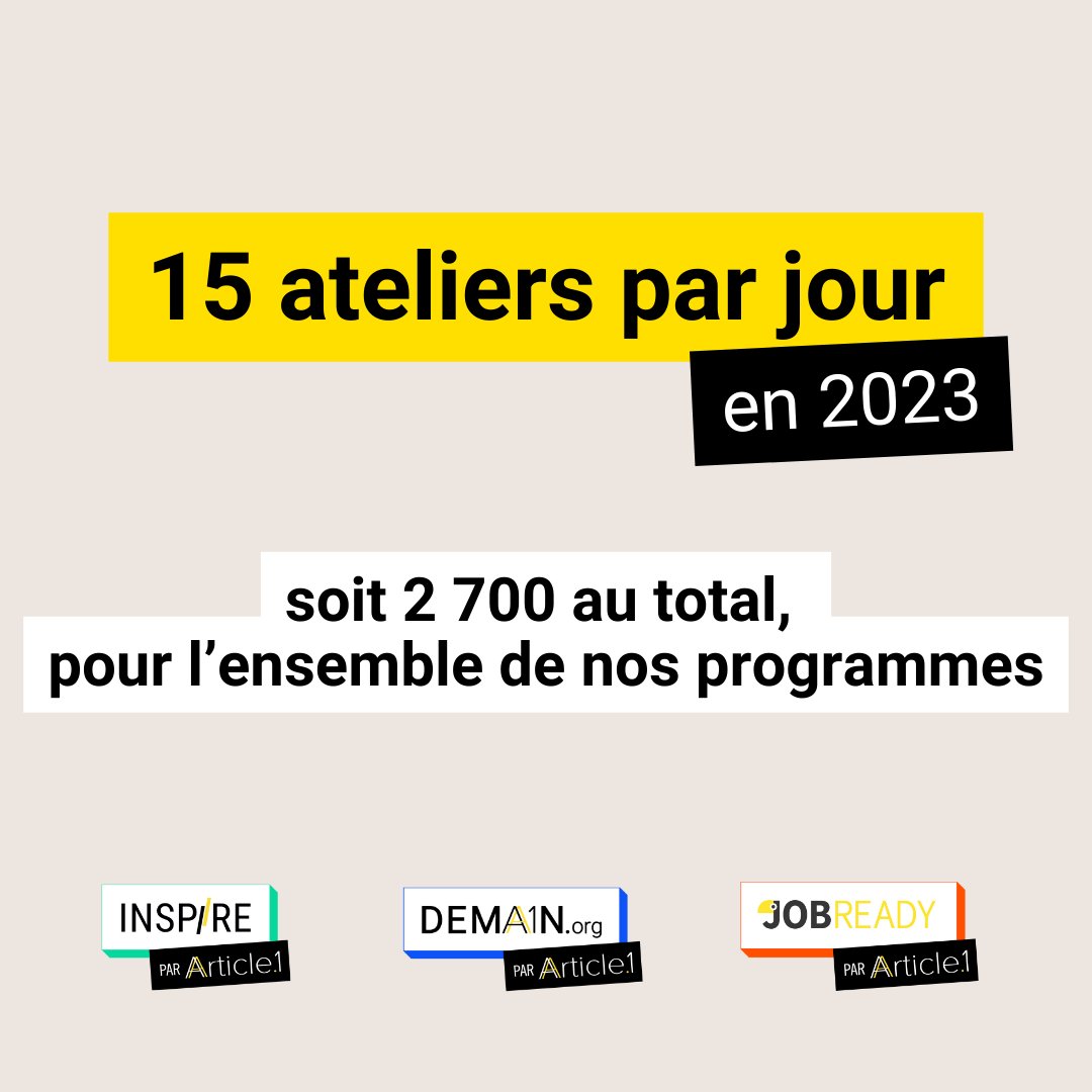 Article 1 accompagne les jeunes du choix de leurs études supérieures à leur entrée dans le monde professionnel, et contribue à la création d’un environnement favorable à l'égalité des possibles. Un grand bravo à nos équipes terrains pour leur travail quotidien !