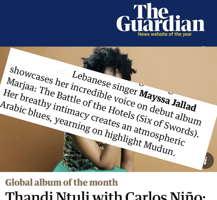 A few Guardian words on <a href="/MayssaJallad/">Mayssa Jallad</a>
👂 👇
sixofswordslabel.bandcamp.com/album/marjaa-t…