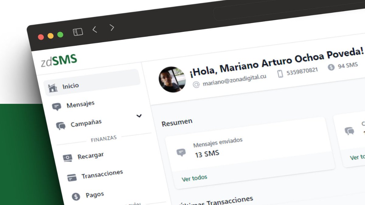 zdencuba's tweet photo. 🚀 Compartimos los detalles de la reciente actualización de zdSMS
✅ Gestión de tokens persistentes
Varios clientes solicitaron la posibilidad de crear tokens que no expiren a las 24 horas. Desde hoy, podrás acceder al panel de Tokens y crearlos o revocarlos.
💡 Ideal para quienes integran zdSMS a sistemas de monitoreo y en vez de crear una funcionalidad para enviar el SMS, prefieren usar la opción de notificación por HTTP y pasar un token.

✅ Mejoras en la gestión de pagos
Ahora tendrás más control en tus pagos. Podrás filtrar por estado (Pendiente, Cancelado, Devuelto, Aceptado) y por pasarela (Transfermovil, Enzona, Qvapay)

✅ Mejoras en la gestión de mensajes
El envío de SMS se realiza en 3 intentos (cada 5 minutos), si existe algún problema con el proveedor que impide su entrega, una vez agotado los intentos se marca como fallido (estado error) y se le devuelve el saldo gastado al cliente.
Por estadísticas, generalmente se envía en el 1er intento y tenemos un tiempo de entrega promedio de 3 segundos.

✅ Endpoints para testear la API
Si deseas integrar tu servicio a zdSMS, no necesitarás gastar crédito en las pruebas. Hemos habilitado 2 rutas (sms y campañas) para probar los envíos. Si existe algún error en los datos enviados, le indicará qué debe modificar; en caso contrario, simulará el envío y notificará que el mensaje o la campaña está en la cola.

✅ Paginado de mensajes y campañas (API)
Agregamos el endpoint /message/paginated y /campaign/paginated para devolver la lista de mensajes o campañas con paginado (Ideal cuando la respuesta envía muchos registros)

✅ Posibilidad de registrar y validar número de teléfono
Al editar su perfil, podrá registrar y validar su número de teléfono. En próximas actualizaciones recibirá notificaciones por SMS (si ha confirmado el número) de sus recargas o eventos importantes de su cuenta.

🔁 Cuéntanos qué te parece y comparte la información

🔗 Web: https://t.co/aZsWPw9OEb
🔗 Documentación API: https://t.co/11WK1HGne1
