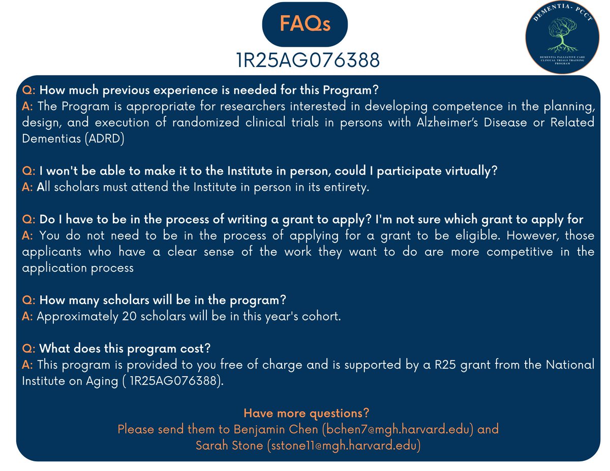 MGH Center for Aging and Serious Illness (CASI) (@mgh_casi) on Twitter photo Apply now for the Dementia Palliative Care Clinical Trials Training Program supported by the National Institute on Aging!
Please see our website for more information! Apply here: airtable.com/app68bIuvJej8mā¦
<a href="/RitchieCS/">Christine Seel Ritchie</a> <a href="/kutnerj/">Jean Kutner</a> <a href="/drAMVranceanu/">Ana-Maria Vranceanu</a>
#palliativecare #dementia #ADRD Apply now for the Dementia Palliative Care Clinical Trials Training Program supported by the National Institute on Aging!
Please see our website for more information! Apply here: airtable.com/app68bIuvJej8mā¦
<a href="/RitchieCS/">Christine Seel Ritchie</a> <a href="/kutnerj/">Jean Kutner</a> <a href="/drAMVranceanu/">Ana-Maria Vranceanu</a>
#palliativecare #dementia #ADRD