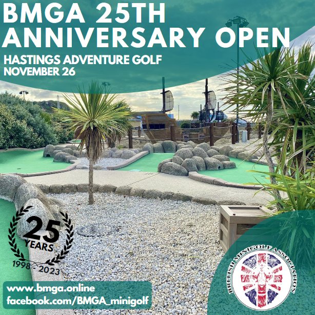 There's still time to get involved in the last event of the season.

If you want to sign up, please get in touch on Facebook

facebook.com/BMGAMinigolf