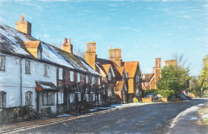 Art of the Day: "Cottages in Tidmarsh". Buy at: ArtPal.com/i_lewis1?i=106…
