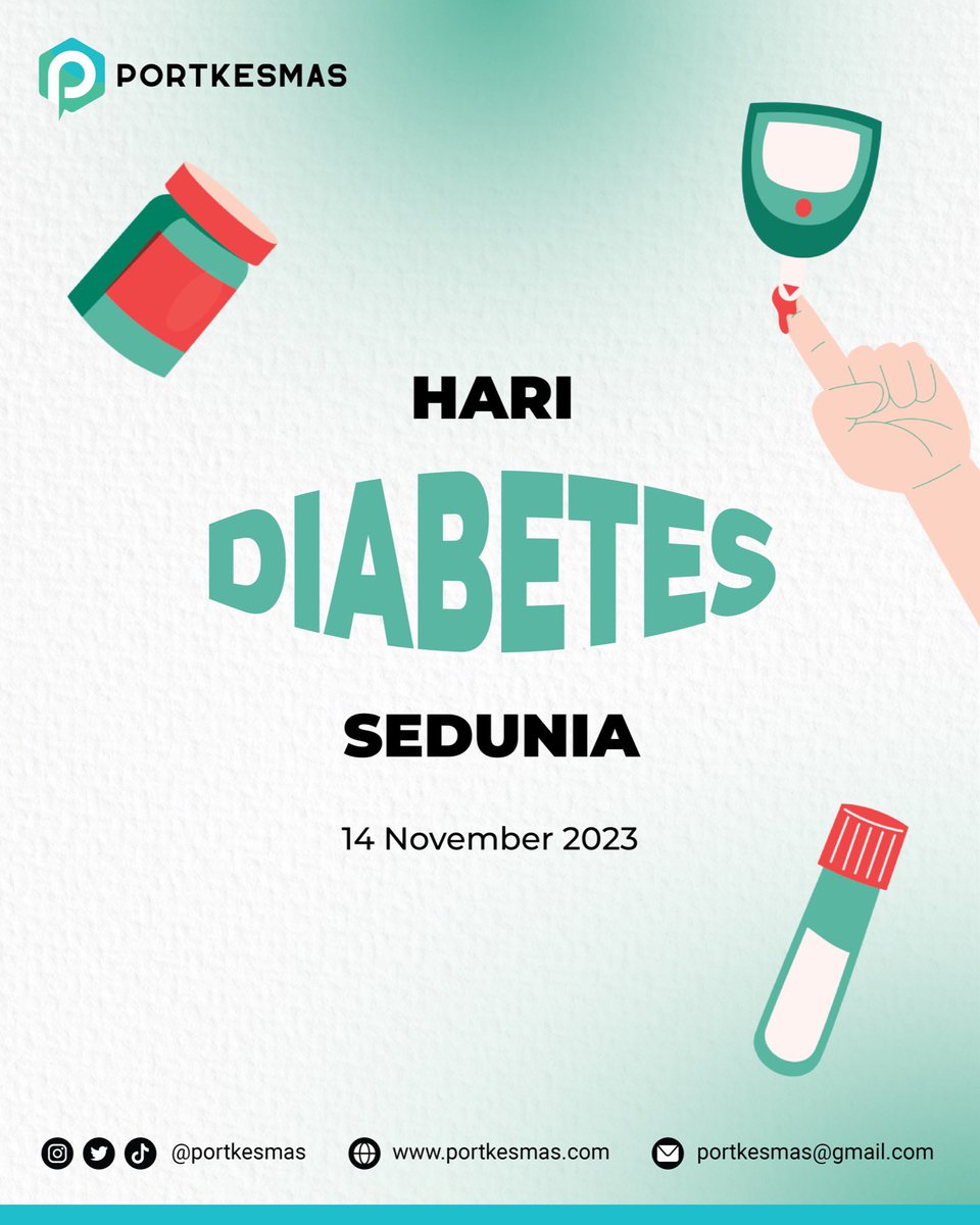 Diabetes adalah penyebab utama kebutaan, gagal ginjal, serangan jantung, stroke, dan amputasi anggota tubuh bagian bawah.

Ayo cegah diabetes tipe 2 dengan pola makan sehat, aktivitas fisik teratur, menjaga berat badan normal, dan menghindari penggunaan tembakau! 🏃‍♀️🧘‍♀️🏊‍♂️