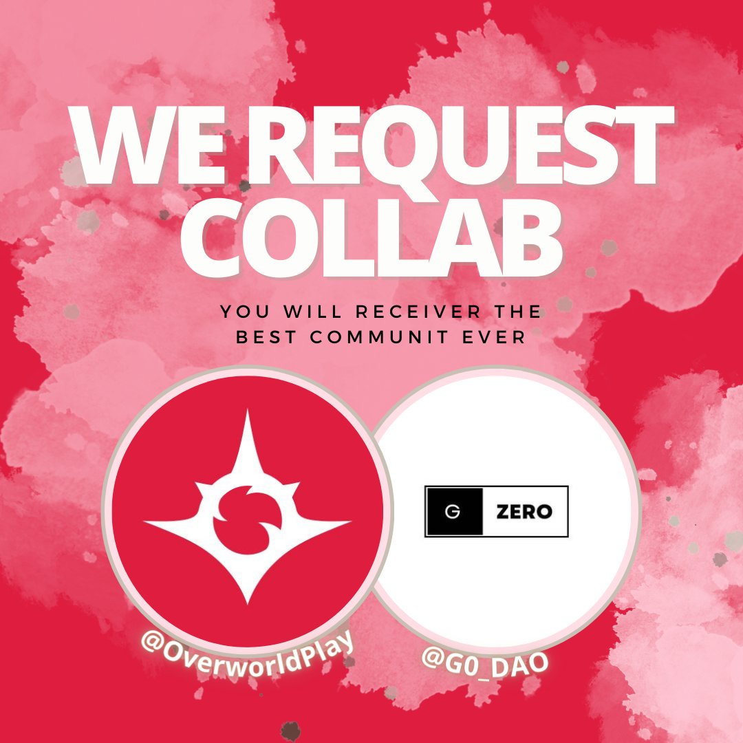 G0_DAO's tweet photo. @OverworldPlay WE REQUEST COLLAB https://t.co/Cjv0ESHuBz