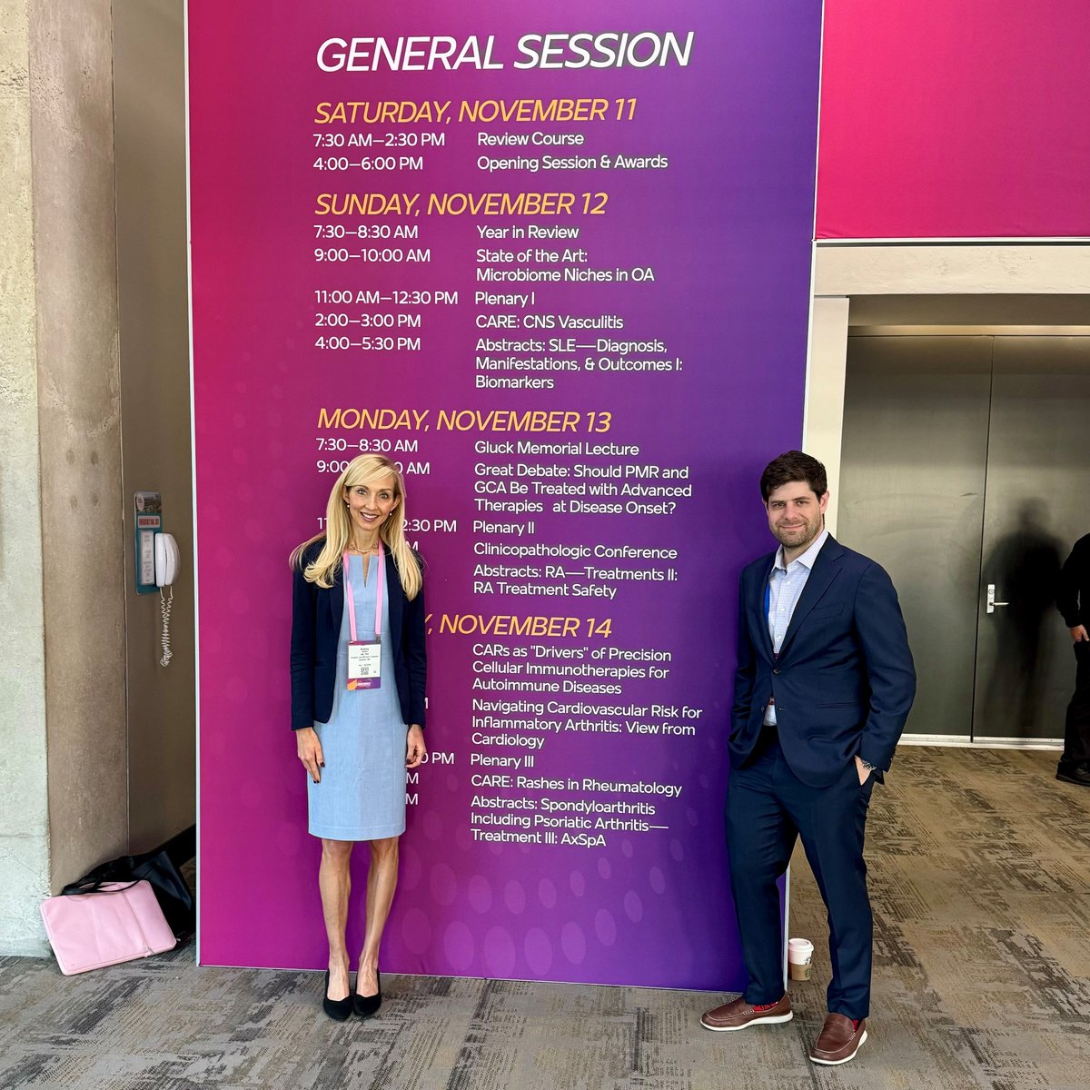 NYU Langone cardiologist Michael Garshick, MD and cardiologist Brittany Weber, MD, PhD from @bwhcvls attend #acr23. Collaborators and Co-Course Directors for our annual cardio-inflammation CME, Dr. Garshick and Dr. Weber presented posters in the growing specialty of #cardiorheum.