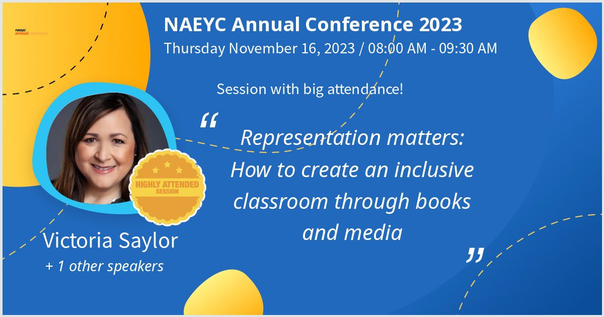 I’m so proud to be representing <a href="/CommonSense/">Common Sense Media</a> along with my colleague <a href="/JHoodMiller/">Jasmine Hood Miller</a> at the <a href="/NAEYC/">NAEYC</a> Annual Conference. Can’t wait to see you at our session on Thursday morning! #nayecAC #representationmatters #earlychildhoodeducation #inclusiveeducation #inclusivelearning