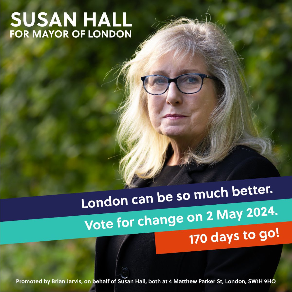 170 days to go until the London Mayoral Election.

I believe London deserves better than Sadiq Khan. That is why I am running – to be a Mayor who fixes problems and helps people with the issues that matter to them.

Retweet if you agree.