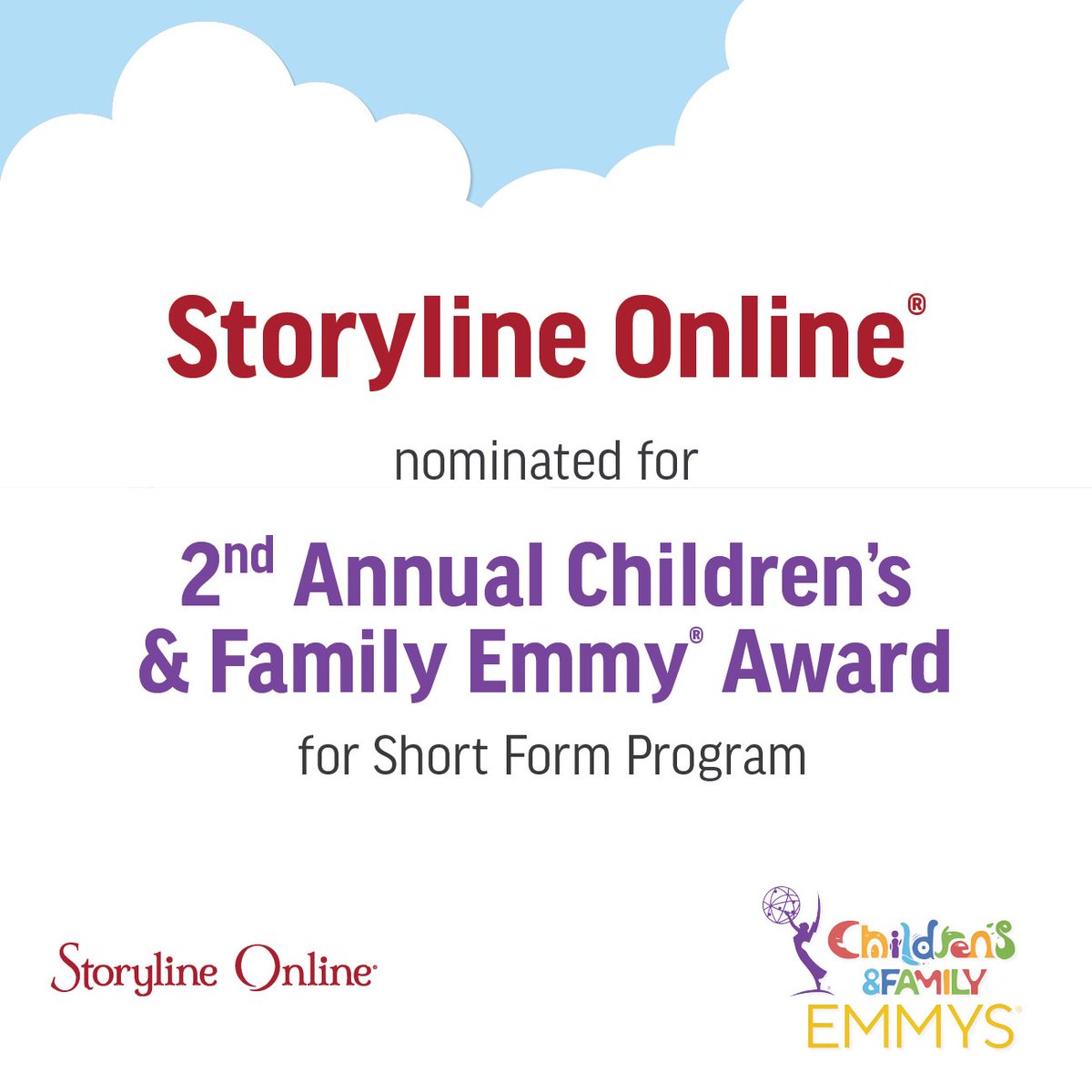 We’re excited to share that we received a nomination for the 2nd Annual Children's and Family Emmy Awards for Short Form Program! We’re grateful to be nominated alongside several acclaimed programs and count ourselves in good company. We thank @TheEmmys & #ChildrensEmmys!