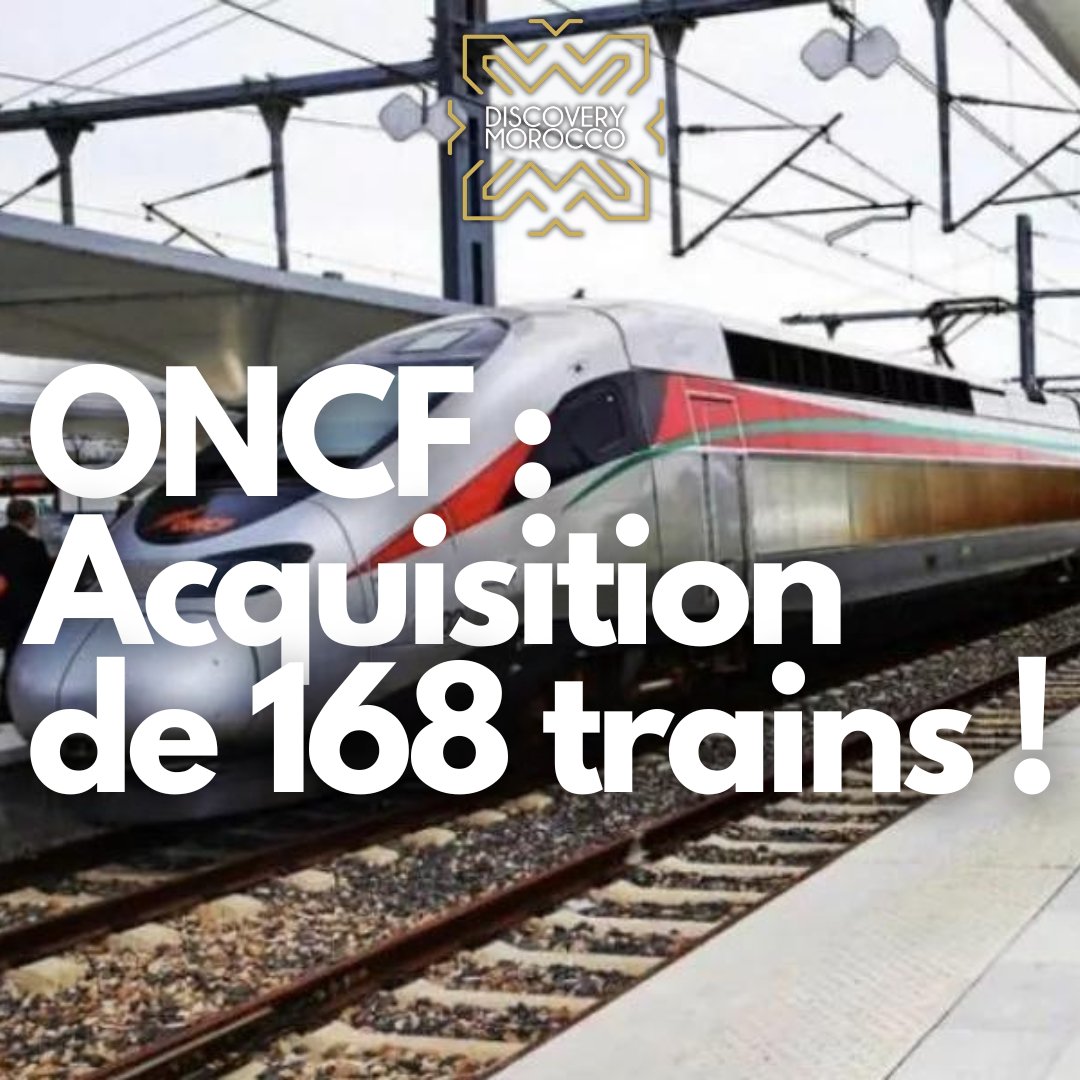 Discovery_ma's tweet photo. 🚆Un programme d'acquisition record de 168 trains en prévision de la CAN 2025 et de la Coupe du Monde 2030 ! #Maroc
#marocnews
▶️ https://t.co/ALhCmUolJG https://t.co/1PASr4l2Jb