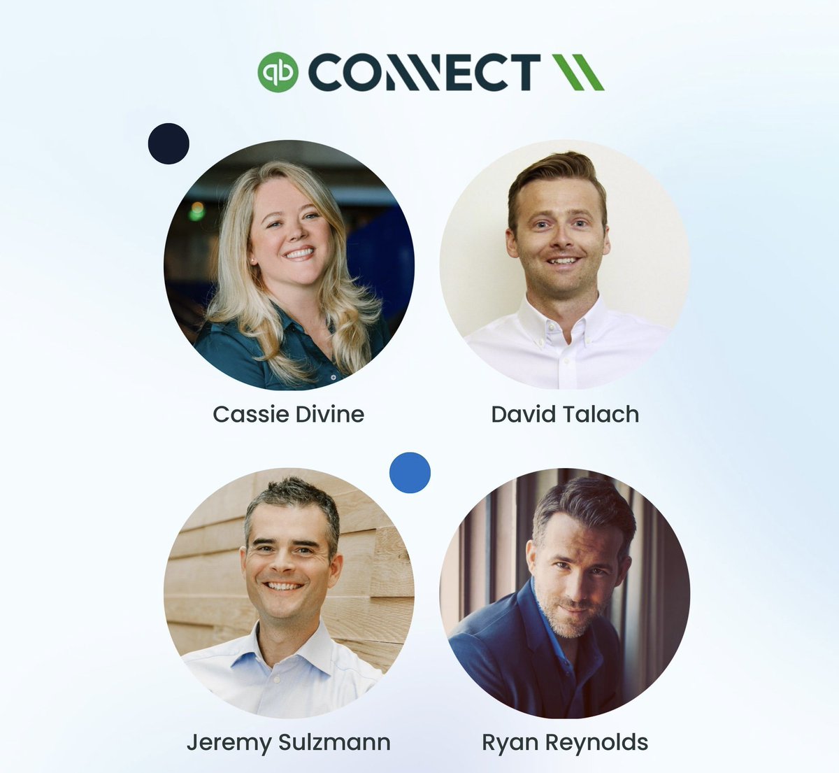 Excited to share the #QBConnect stage with some great speakers today. Can't wait to hear what @VancityReynolds, @divinecassie, and David Talach have in store for our attendees.