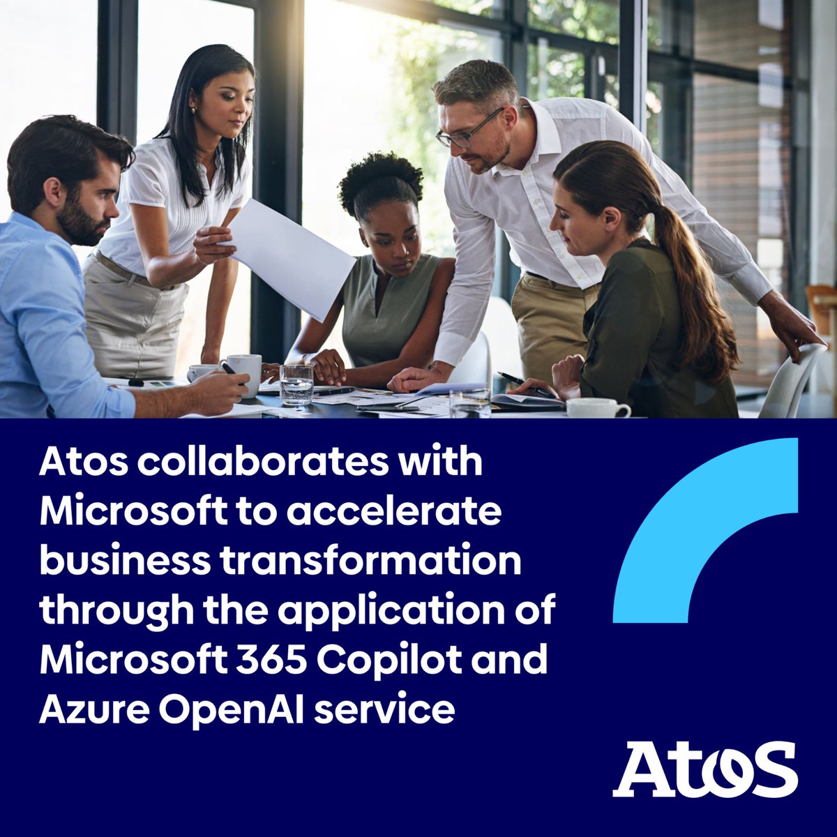 🚀 Atos and <a href="/Microsoft/">Microsoft</a> join forces to unlock #Microsoft 365 Copilot and Azure OpenAI. 
Over 3 years, they'll embed AI in workplaces, training 15,000 employees by 2024. 
Stay tuned for more innovations! 
Read more in the PR! ➡️ atos.net/en/2023/press-…
#AdvancingWhatMatters