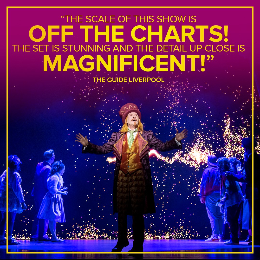 LiverpoolEmpire's tweet image. The reviews are in! 🤩 Last week we invited local press to enter a world of pure imagination… and it's safe to say they loved it! There are still two weeks left to find your #GoldenTicket and see @CharlieChoc_UK in #Liverpool 🍭 

📆 Until Sun 26 Nov
🎟️ atgtix.co/3yhTIlG