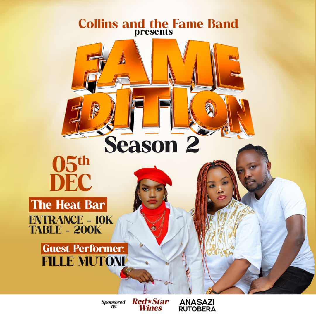 Get ready for the ultimate musical showdown! Fame Band Edition Season 2 is here to rock your world, bigger and better! 🎵🎸 5th December.@TheHeat2010 
Entrance is 10k, Table 200k
#FameBandEditionSeason2