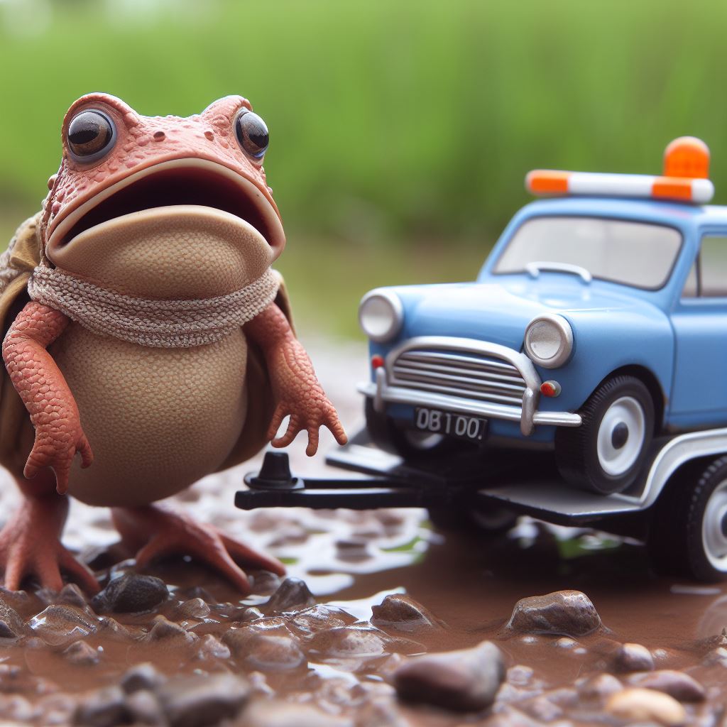 tk_pix's tweet image. Being toad...

#toad #towed #dalle3 #aiartcommunity #aiart #bingimagecreator #dalle #ai #aigenerated #aigeneratedimages #aiphotography #toads #toadcar #towedcar