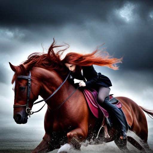 🌟🏇 Riding the wind on the back of a thoroughbred beauty! 🌬️✨ Channeling strength, grace, and the undeniable bond between a woman and her majestic steed. 🐎💖 Feel the exhilaration, taste the freedom! 🌈✨ #ThoroughbredTales #EquestrianElegance #RidingWithGrace 🏇💫…