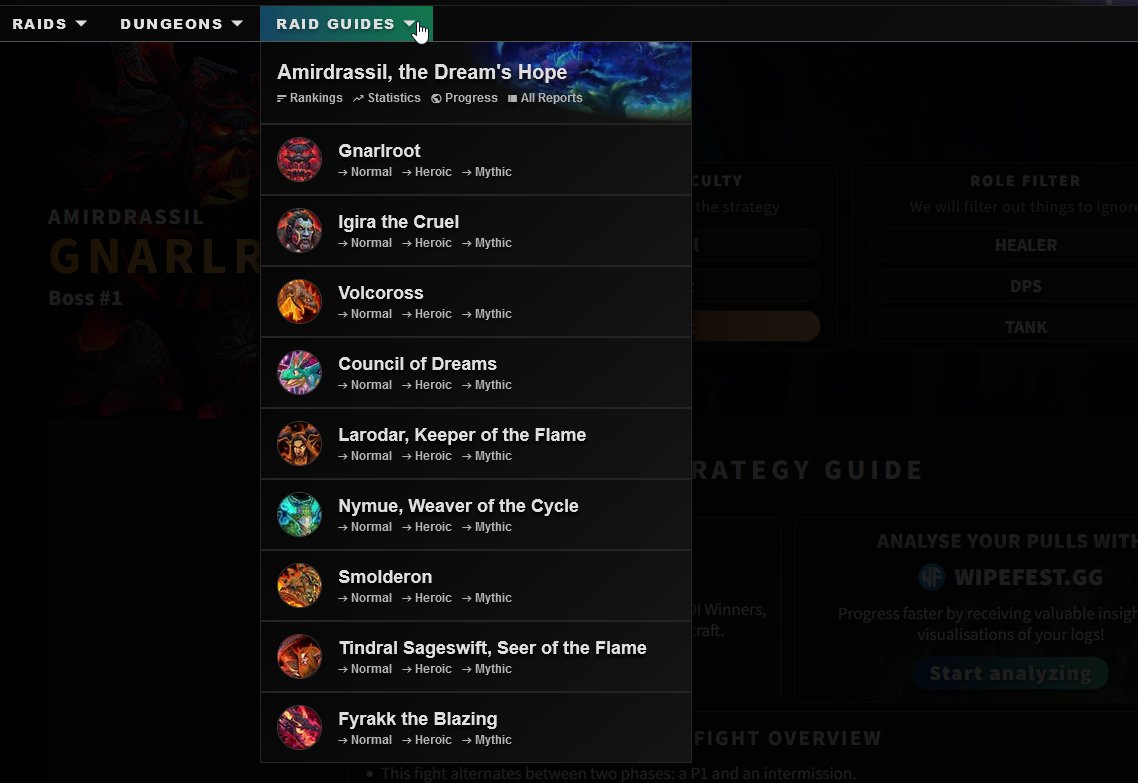 Preparing to conquer Amirdrassil? 👀

Don't forget to check out the <a href="/MythicTrap/">Mythic Trap</a> guides!

Live on Warcraft Logs now:
👉 warcraftlogs.com/guide/gnarlroo…