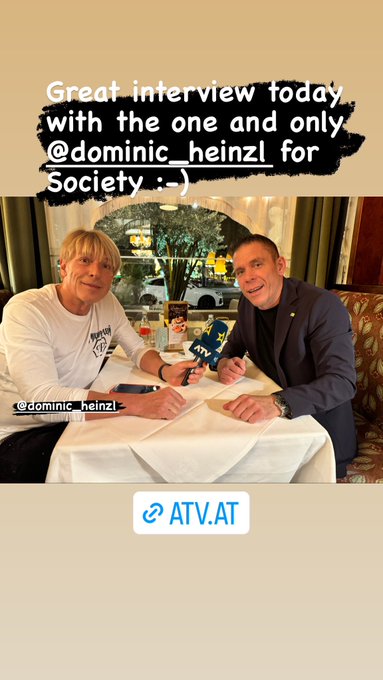 Great interview with the one and only Dominic Heinzl for Austrian Tv! https://t.co/0YL1VpnQwq