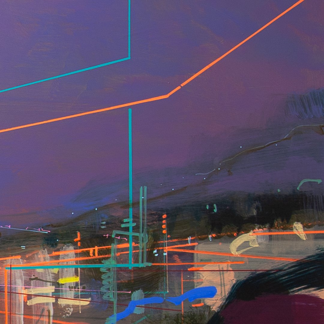 FarrellartVR's tweet image. Making progress with this painting based on the #HongKong skyline - using the 3D rendered models on #googleearth to recreate a hybrid of viewpoints. #workinprogress
.
#painting #art  #spatialpainting #fineart #skylines #twilight #urbanpainting  #architecture #christopherfarrell