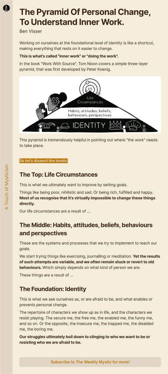 yours2source's tweet image. 🔺 The Pyramid Of Personal Change, To Understand Inner Work.

This pyramid is tremendously helpful in pointing out where "the work" needs to take place.