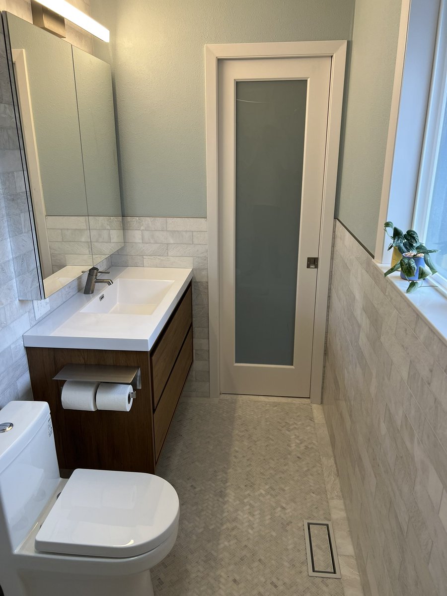 This is a big deal for me, as I finally found the time to remodel my bathroom from scratch. 

I was in general construction, tile setting and stone work for 20 years. I worked on small remodels, to million dollar homes and very large commercial jobs.

Throughout that time I never