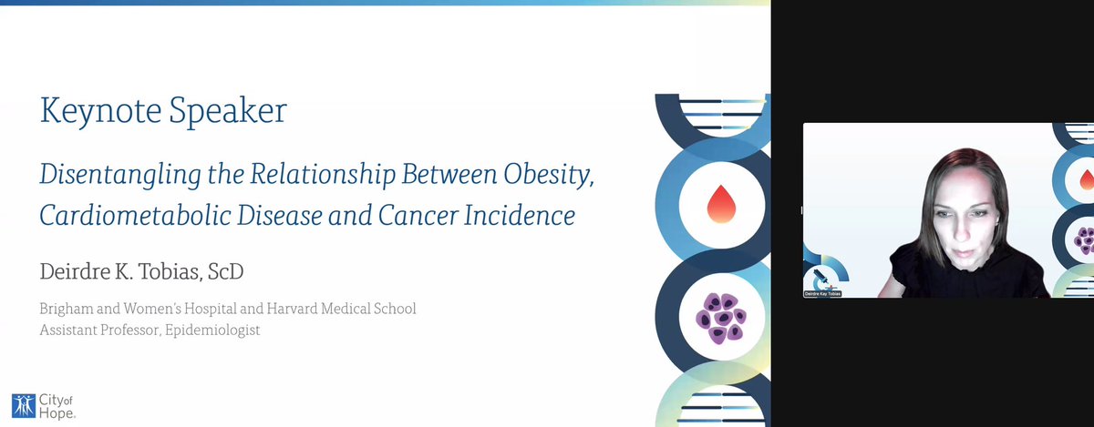 A fantastic talk by <a href="/deirdre_tobias/">Deirdre Tobias, ScD</a> on the role of #obesity on #cancer risk! An area of great importance. Very much looking forward to the findings from the MeDOC initiative. 👏🏼