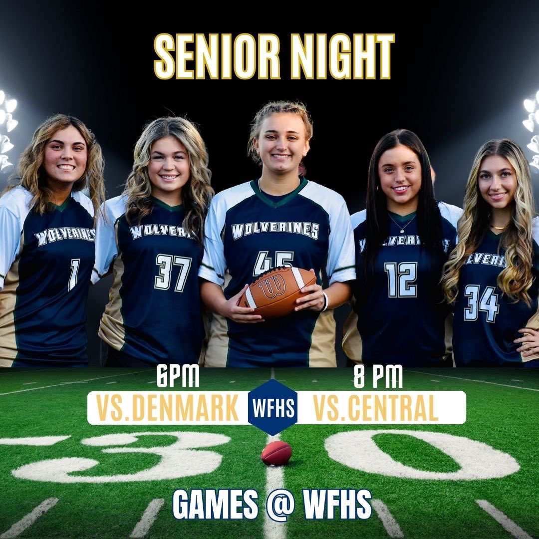 Senior Night!! Come out and support these amazing ladies as they take the WFHS one last time!! We are so proud of y’all! 💛