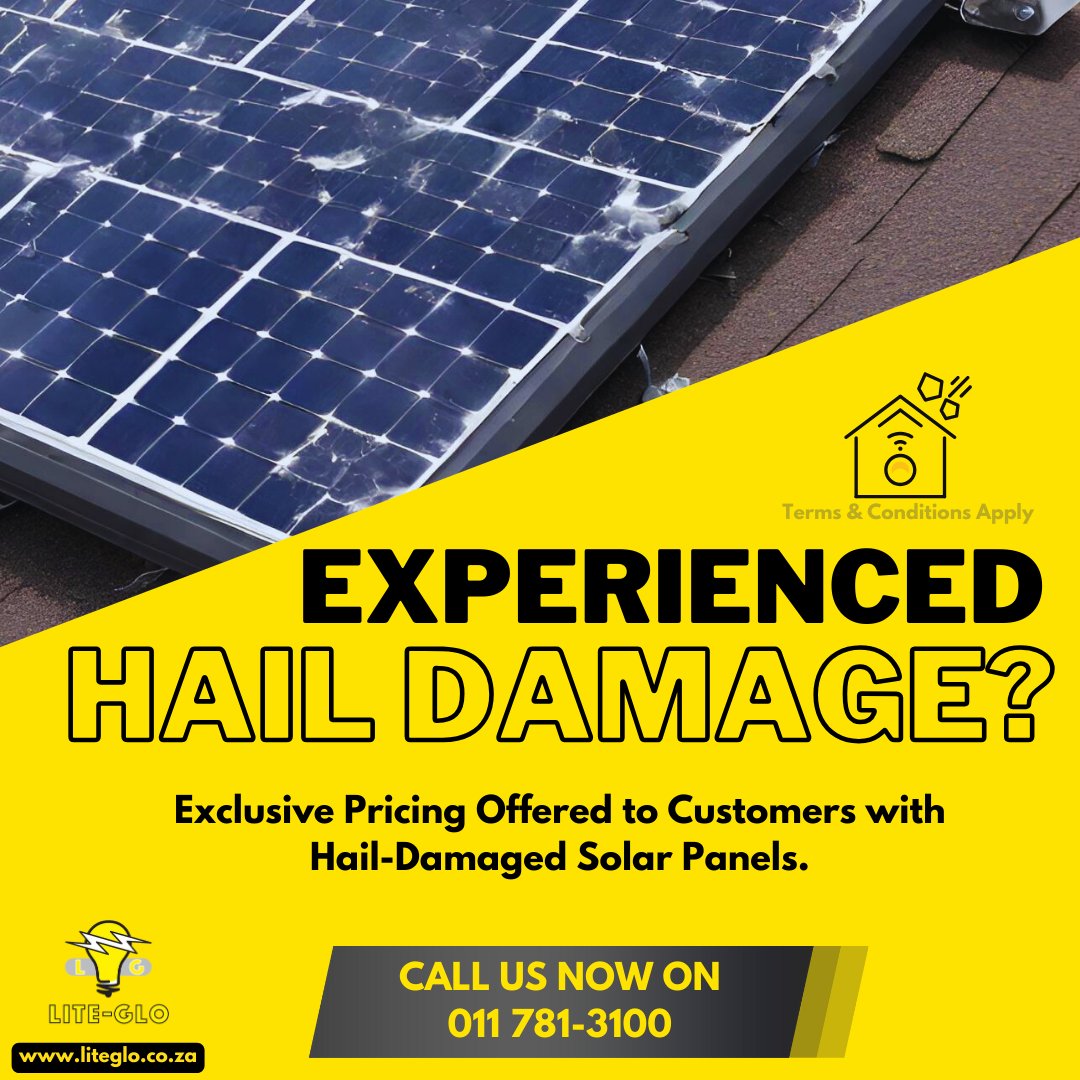 Storms may leave a mark, but we've got you covered! 🌧☂

Hail damage?
Our team is dedicated to helping you navigate through the aftermath, turning setbacks into comebacks.
Weather the storm with confidence! LiteGlo has you covered! 🤝

Call us today on 011 781-3100