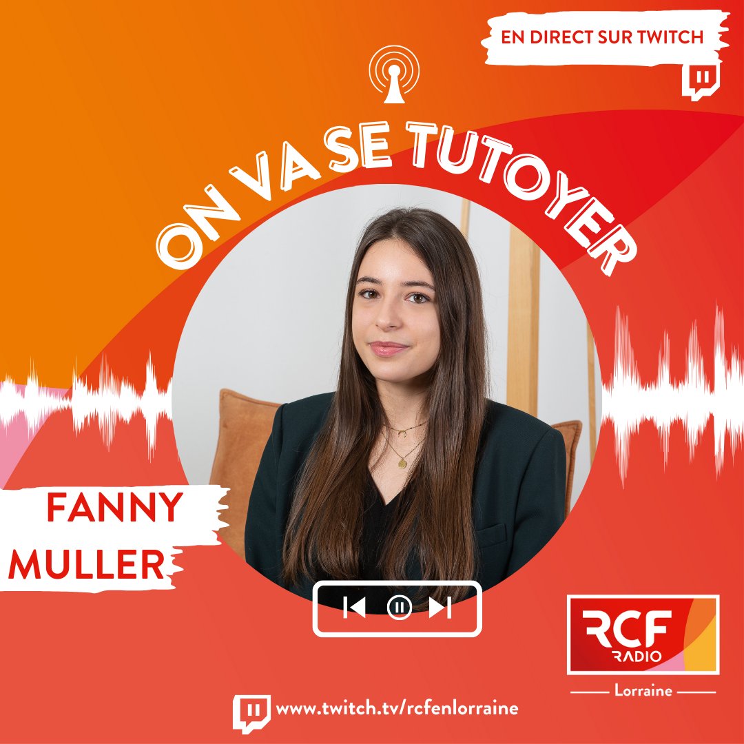 🎙️"On va se tutoyer" ce soir dès 19h12 !

<a href="/El_Masci/">Micha</a>  et son équipe vous invitent à découvrir Fanny Muller, créatrice d'une plateforme qui accompagne les étudiants.

À suivre sur RCF en Lorraine, en FM, en DAB+, sur rcf.fr, et au Twitch twitch.tv/rcfenlorraine