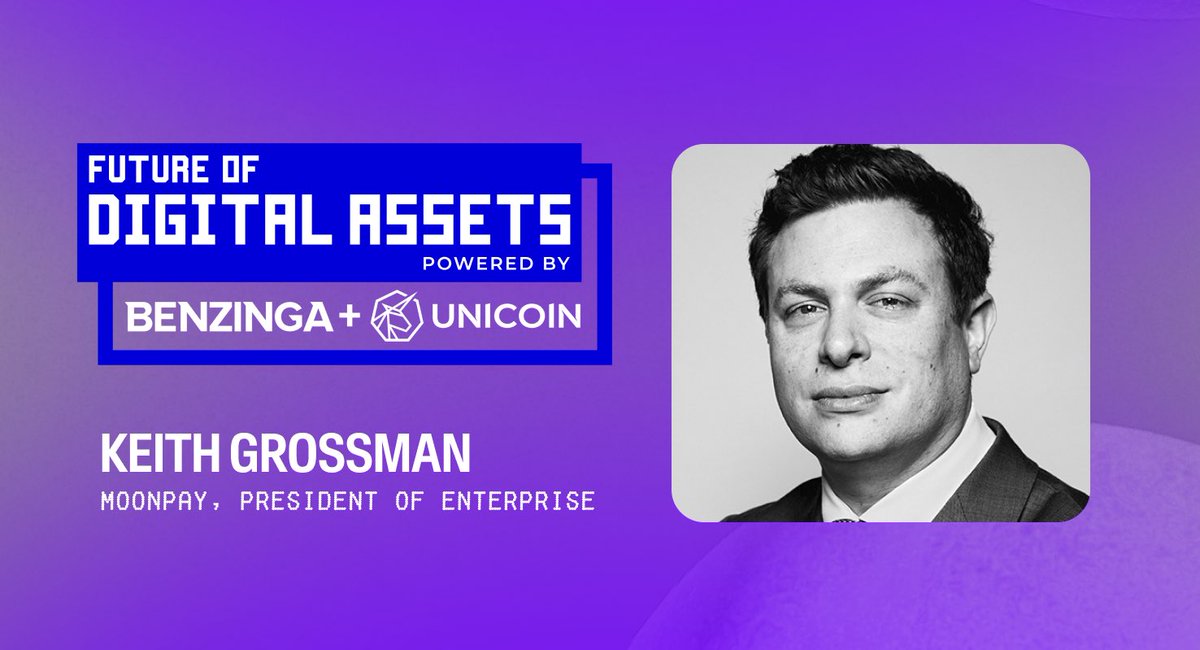 🗽Are you in NYC? <a href="/Benzinga/">Benzinga</a> is hosting a cutting-edge event today, The Future of Digital Assets Conference.

We’re excited that <a href="/KeithGrossman/">Keith A. Grossman</a>, President of MoonPay is a featured speaker! He’ll be diving into how proper wallet infrastructure will accelerate crypto payments.