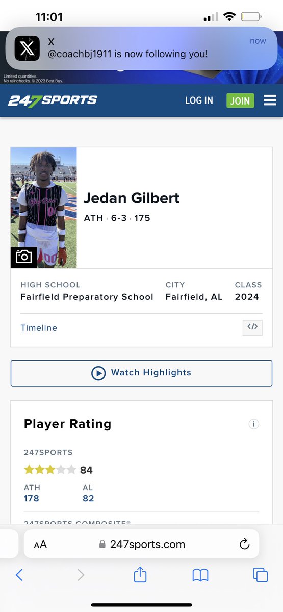 ATH** 
3.6 GPA ** 
27 ACT