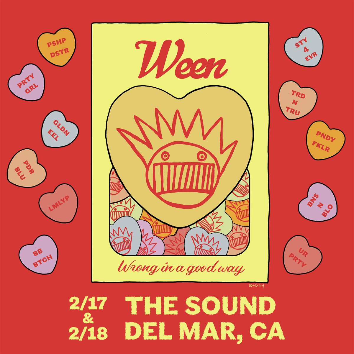 JUST ANNOUNCED: 2 Ween shows at The Sound February 17 & 18 🍫 🧀 ! (@weeninfo) VENUE PRESALE: Tomorrow (11/15) at 10AM PUBLIC ONSALE: Friday (11/17) at 10AM