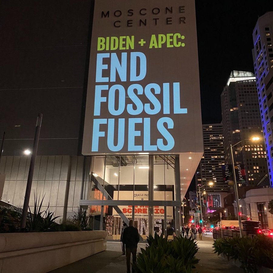 oil_action's tweet photo. TOMORROW! Join us as we confront 1200 CEO's and world leaders to demand an end to #FossilFuels at the @APEC summit in #SanFrancisco

🔗https://t.co/EevgJLT5jA

#ClimateAction #ClimateJustice #NoToAPEC #StopFossilFuels https://t.co/qgn56D0cv8