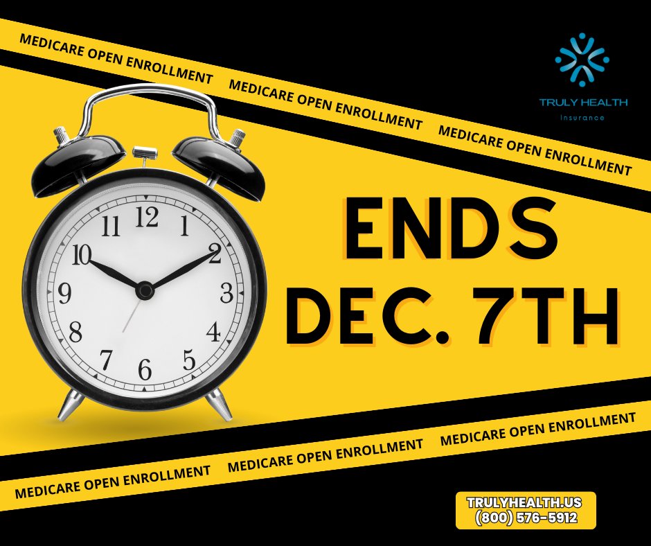 Enroll now before time runs out! Visit trulyhealth.us/medicare #EnrollNow
#TimeIsRunningOut
#MedicareEnrollment
#SecureCoverage
#HealthcareDeadline
#TrulyHealthCare
#ActFast
#GetCoveredNow
#EnrollToday
#MedicareOptions