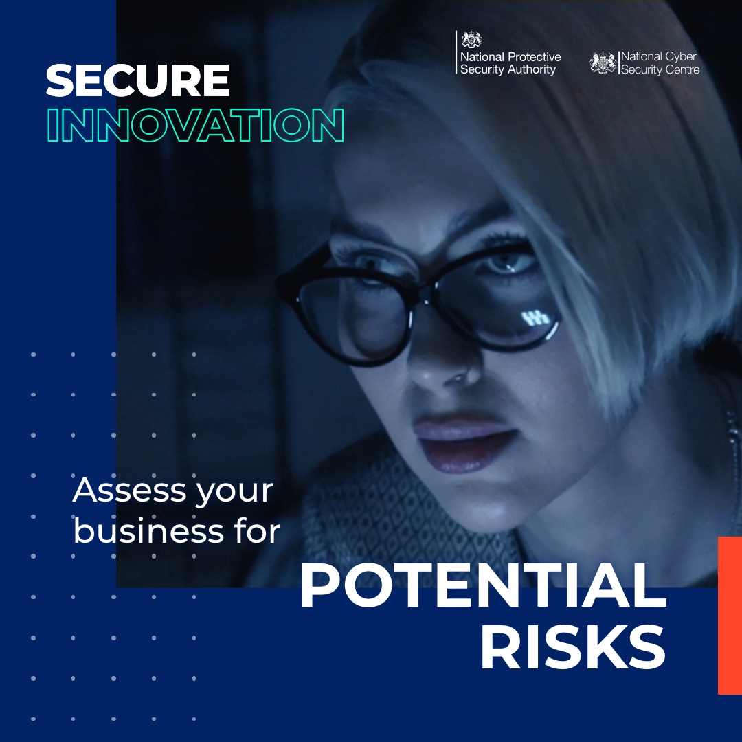 Make the time to assess your business for potential risks. The Secure Innovation Quick Start Guide outlines why and how you can assess your business for security risks in concise, actionable language. Visit ow.ly/CLAU50PZ7vY to find out more. #secureinnovation @NCSC