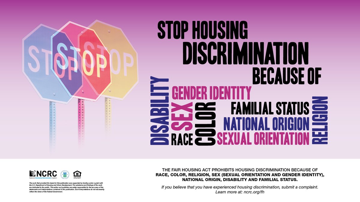 NCLC4consumers's tweet image. Appraisals are a part of the home buying and refinancing process for many homeowners. Unfortunately, #discrimination can result in lower valuations of a home’s worth, harming the homeowner and the community. 

Contact @NCRC: ncrc.org/fh/ #FairHousingMatters #WelcomeMe