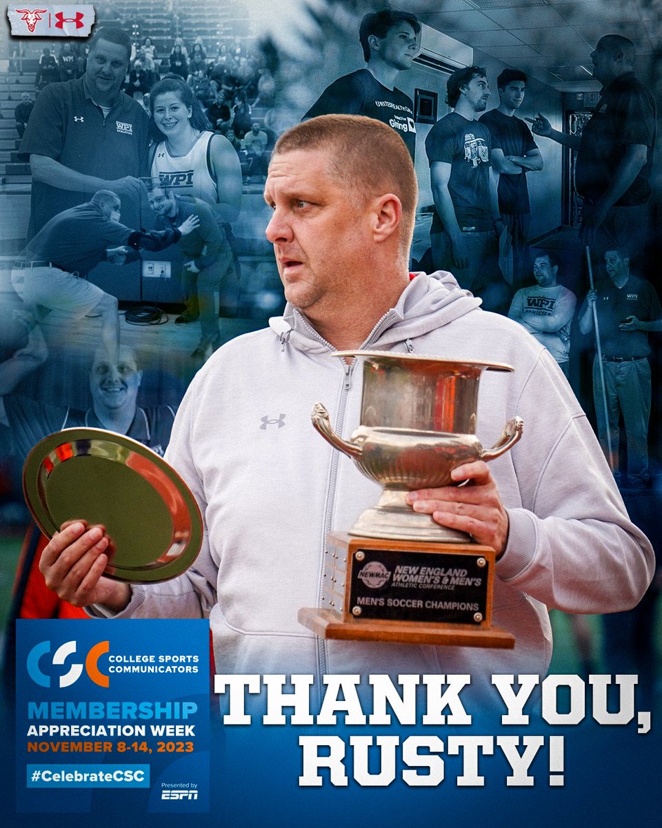 WPIAthletics's tweet image. 𝐂𝐒𝐂 𝐌𝐞𝐦𝐛𝐞𝐫𝐬𝐡𝐢𝐩 𝐀𝐩𝐩𝐫𝐞𝐜𝐢𝐚𝐭𝐢𝐨𝐧 𝐖𝐞𝐞𝐤 👏

#GoatNation, join us in thanking and showing appreciation for our illustrious, Associate Athletics Director/Sports Information Director, Rusty Eggen🙌

Thank you for everything, Rusty! 

#CelebrateCSC