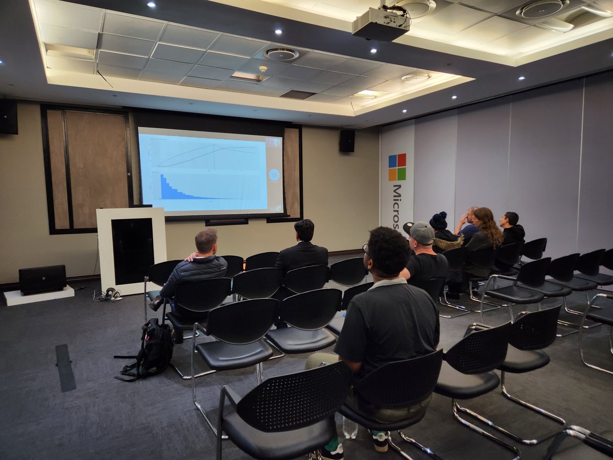 JHBRUserGroup's tweet photo. Ray Bosman presenting "Stochastic Simulation and ML" 🏄 https://t.co/yQB3NB2bLy